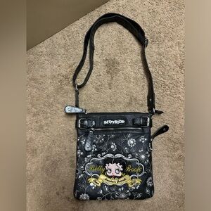 Betty Boop Black Crossbody Purse